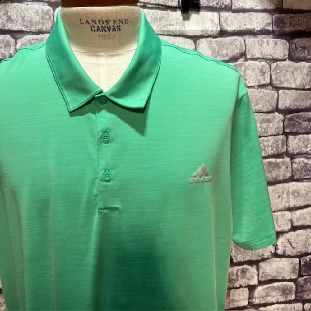 Adidas Green Men's Short Sleeve Golf Polo Size 2XL
